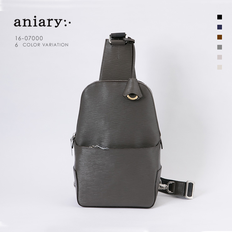 Aniary Online Web Store アニアリ オンラインストア 通販 Aniary アニアリ ウェーブレザー ボディバッグ 16 Gy