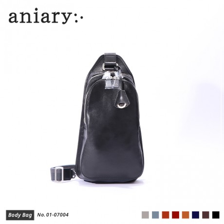 新品同様 アニアリ aniary ボディバッグ ブラック レザー 本革 aniary 最大50%☆10/5限定 正規取扱店 アニアリ ボディバッグ