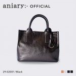 【aniary|アニアリ】メタリックレザー トートバッグ 29-02001-BK