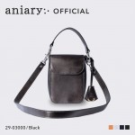 【aniary|アニアリ】メタリックレザー ショルダーバッグ 29-03000-BK