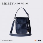 【aniary|アニアリ】メタリックレザー ショルダーバッグ 29-03000-NV