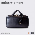 【aniary|アニアリ】メタリックレザー クラッチバッグ 29-08000-BK